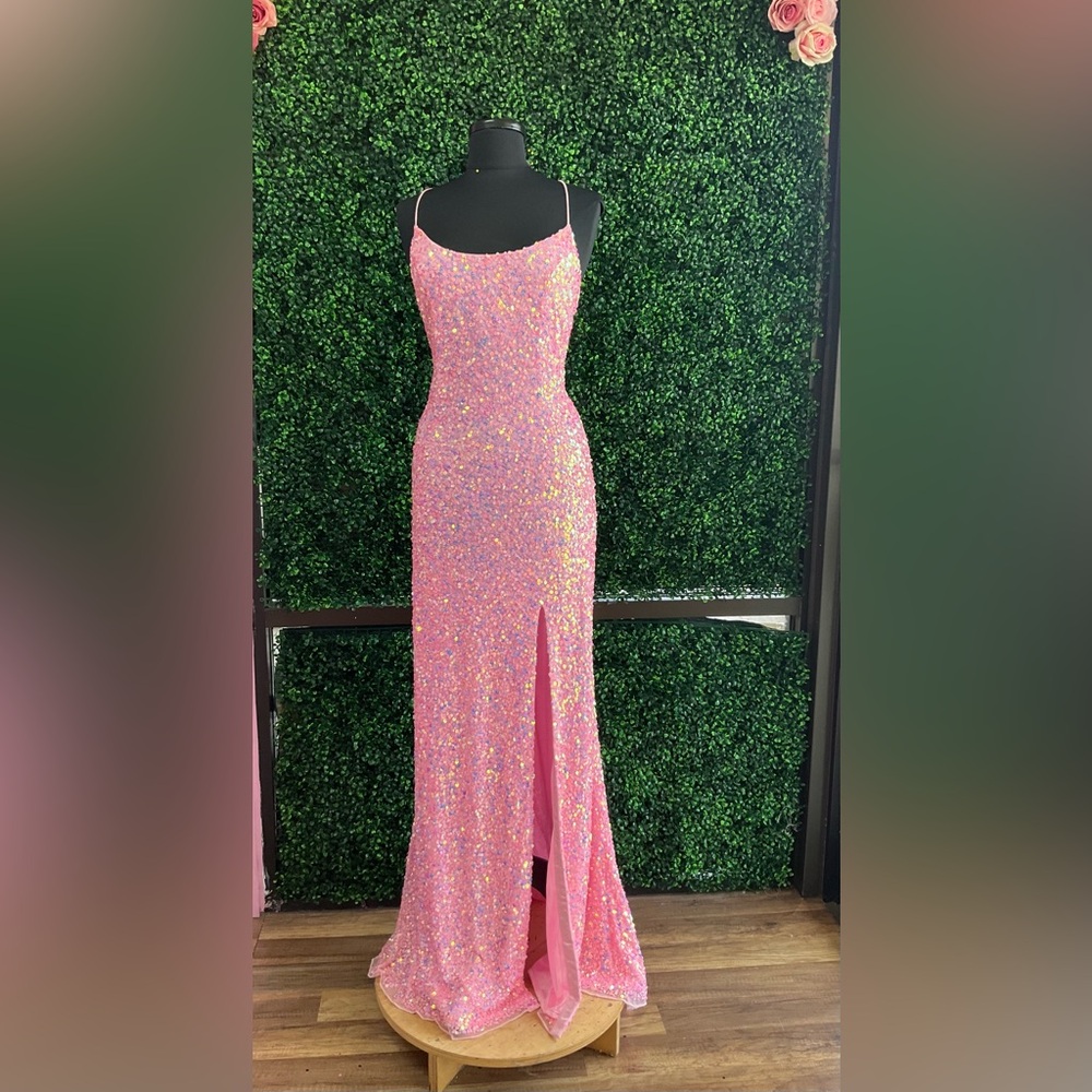 Primavera Couture Pink Sequin Dress